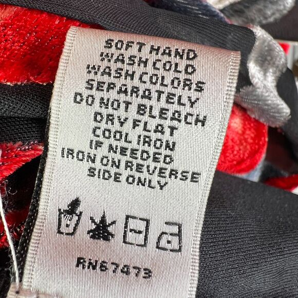 Neiman Marcus | Flocked Velvet Red and Cream and Black Dress | Sz 12 - Picture 7 of 14